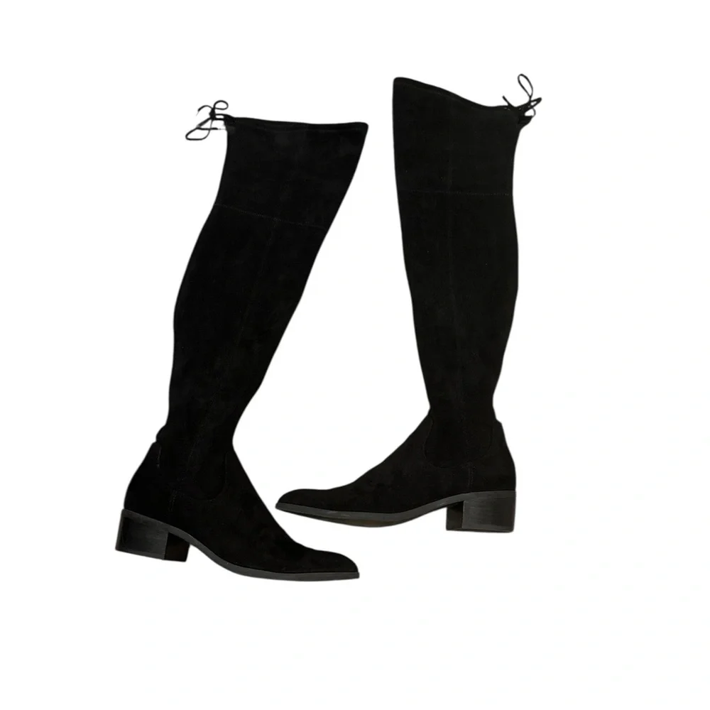 Dolce Vita microsuede black Over the knee thigh high minimalist luxe boots 8